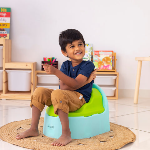 Sqwhat 3-in-1 Potty Seat – Indian Squat, Western Style & Toilet Adapter for Easy Training